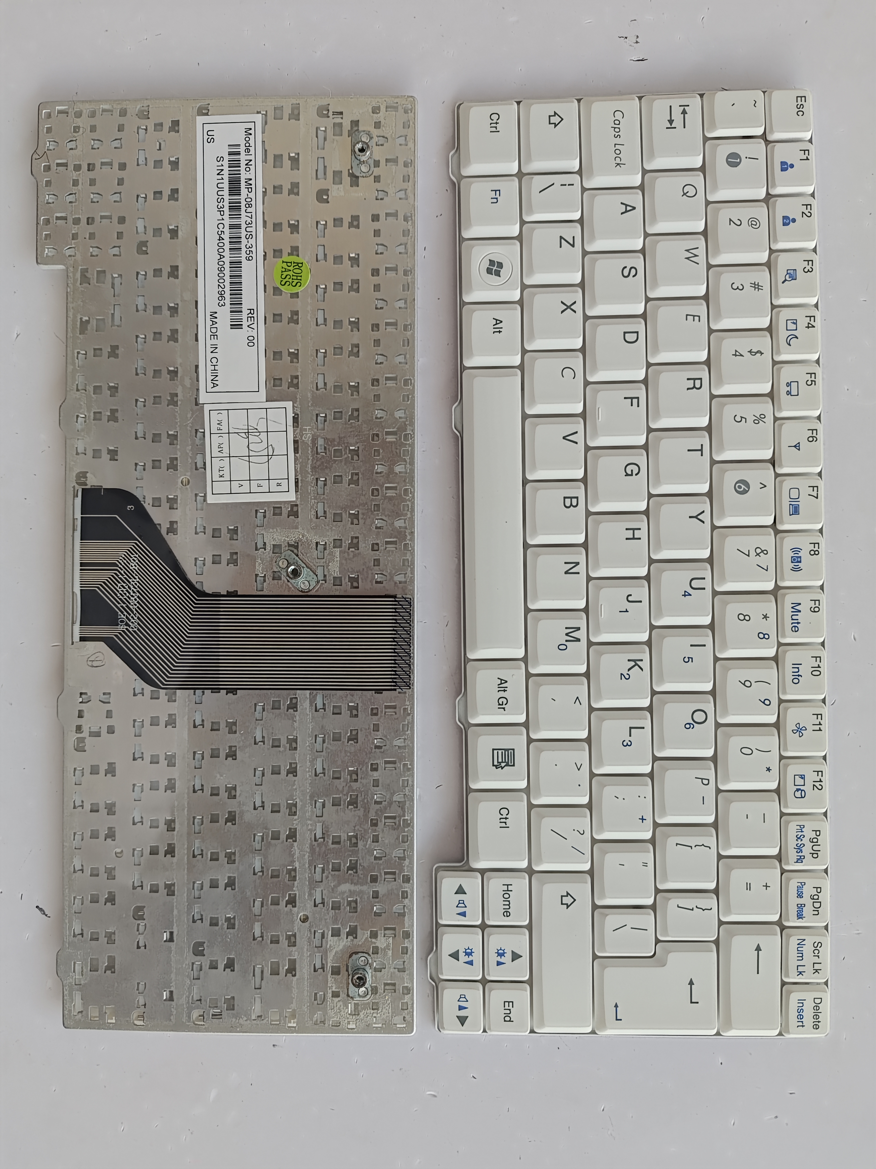 Picture of New Replacement Laptop Keyboard For LG X120/X130 WHITE UI Layout